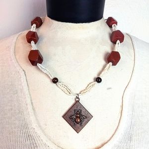 Piece #75 "Goldstone Hive" Sparkly Copper Necklace